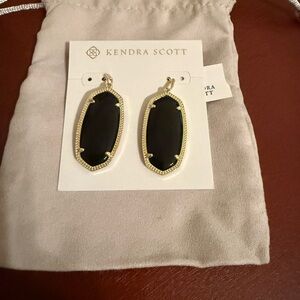 Kendra Scott Black and Gold Earrings